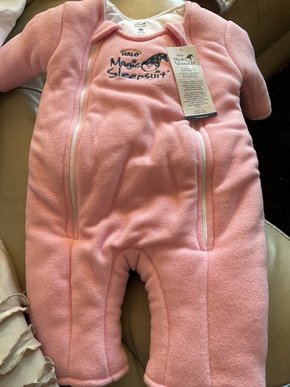 HALO MAGIC SLEEP SUIT ~ 3-6 m ~ back sleeping baby ~ pink ~ NEW
